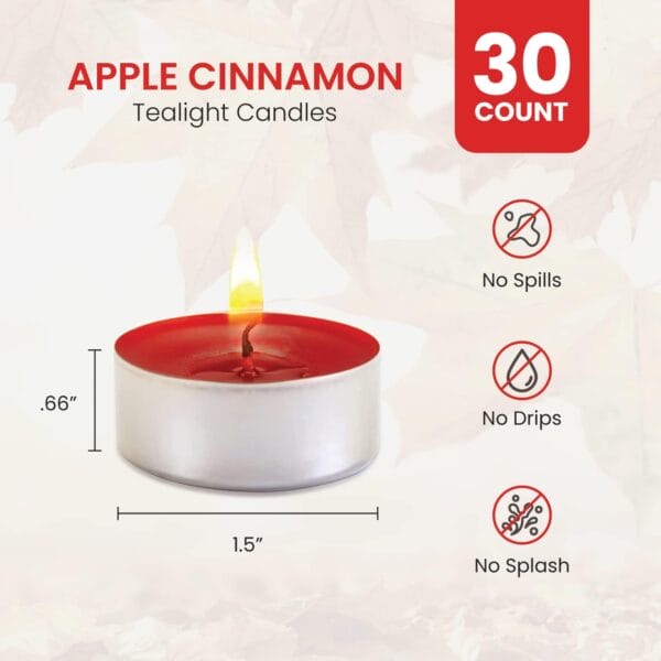 Exquizite Patchouli Scented Tea Lights Candles - 30 Pack - Image 5