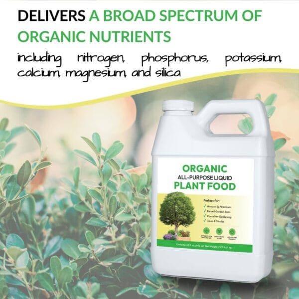 Organic All-Purpose Liquid Plant Food - Outdoor Plants: Flower Beds, Vegetable Gardens, Container Gardening (16oz, Mixes to 16 Gallons) - Image 5