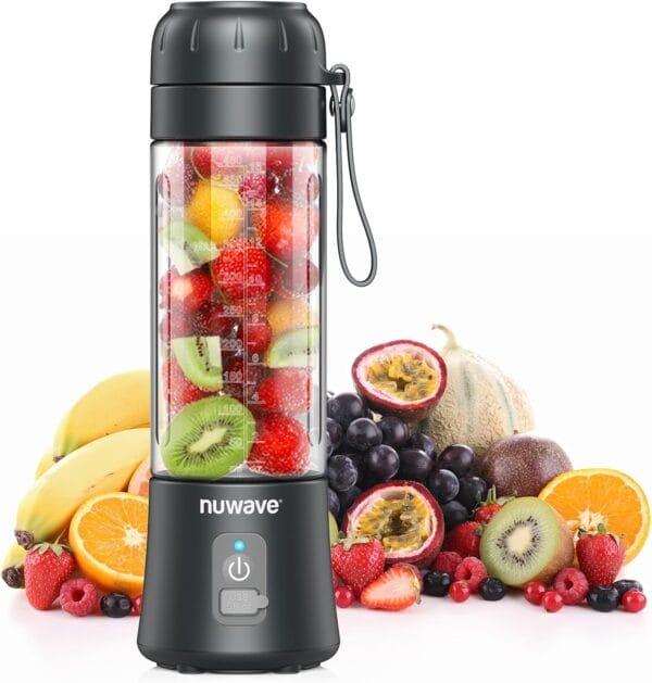 NUWAVE Portable Blender for Smoothies and Shakes, 16 OZ On-The-Go Small Juice Blender