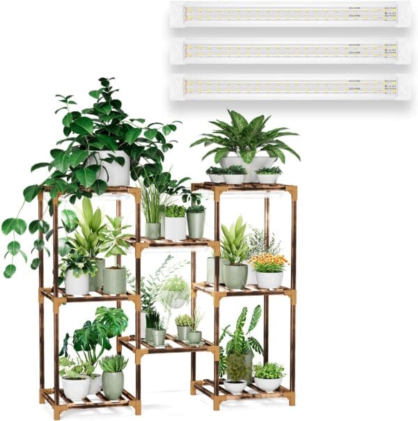 New England Stories Plant Stand Indoorwith Grow Light