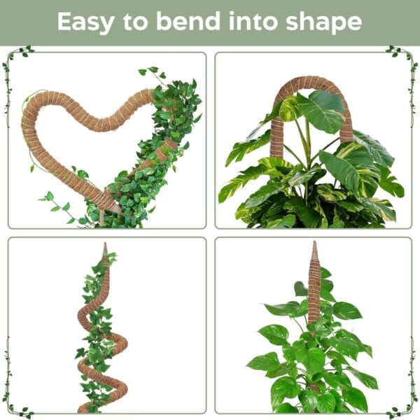 K-Brands 2 Pack Moss Pole - 63'' Bendable Monstera Plant Support - Image 3