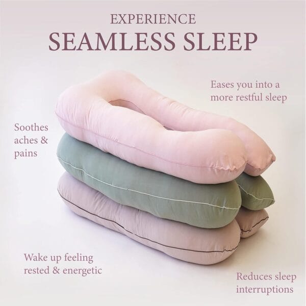 Pharmedoc Pregnancy Pillows, U-Shape Full Body Pillow – Removable Cooling Cover -Dark Grey - Image 5