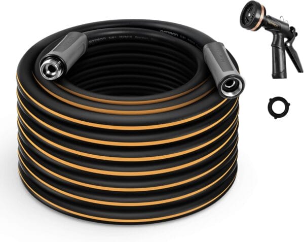 Gotron Garden Hose 50ft, Swivel Heavy Duty Water Hose, Kink Free, Flexible and Drinking Water Pipe with 9 Function Nozzles for RV