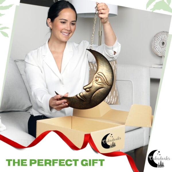 BrandName Hanging Moon Face Planter for Moon Room Decor - Image 4