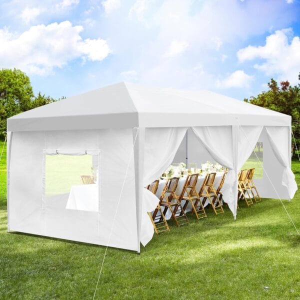 YITAHOME 10x20 Pop Up Canopy with 6 Removable Sidewall Heavy Duty Tent