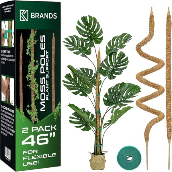 BrandName 2 Pack Moss Pole - 46'' Bendable Monstera Plant Support - Image 4