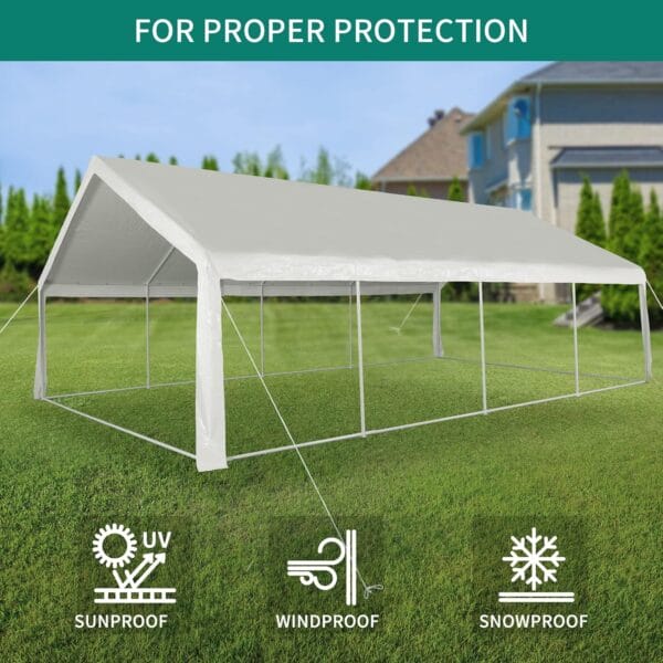 YITAHOME 20x20 ft Party Tent Heavy Duty Wedding Event Shelters Outdoor Upgraded Galvanized Canopy - Image 3