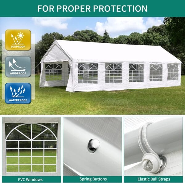 YITAHOME 16x32FT Party Tent Heavy Duty Wedding Tent - Image 2