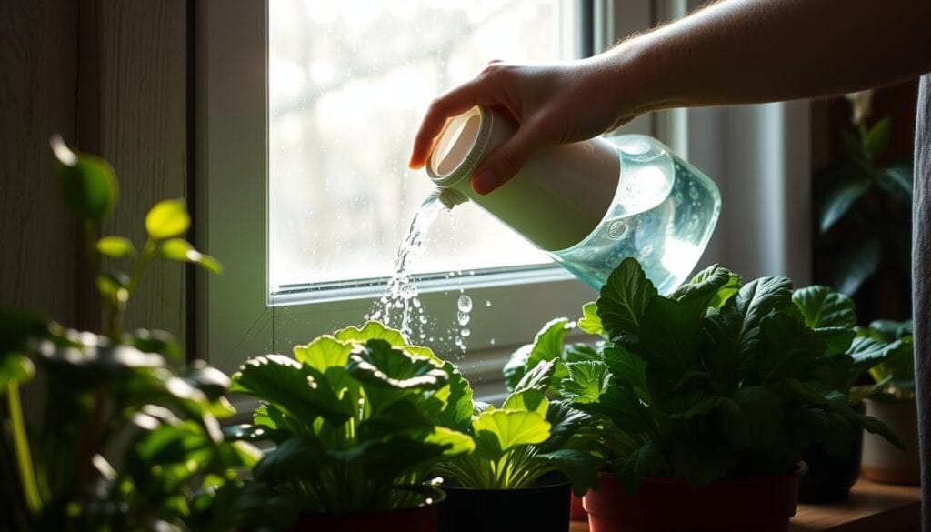 indoor plant watering