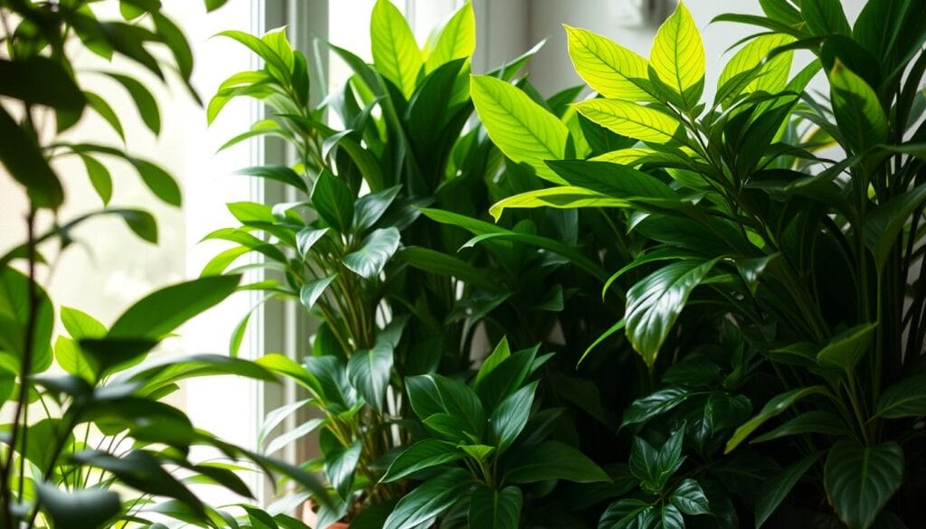 lush foliage calming indoor plants tranquil environment