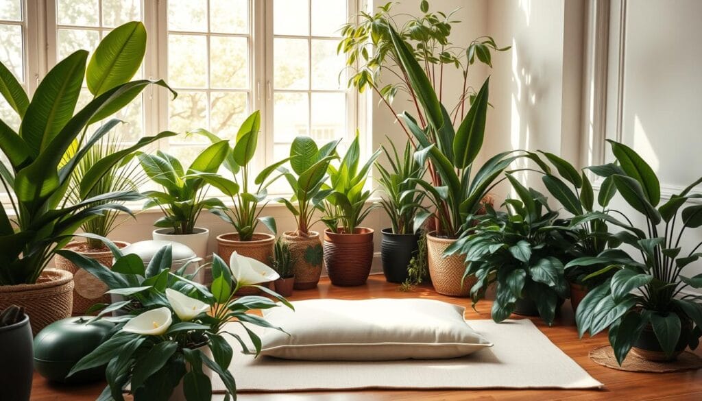 plant arrangement for meditation