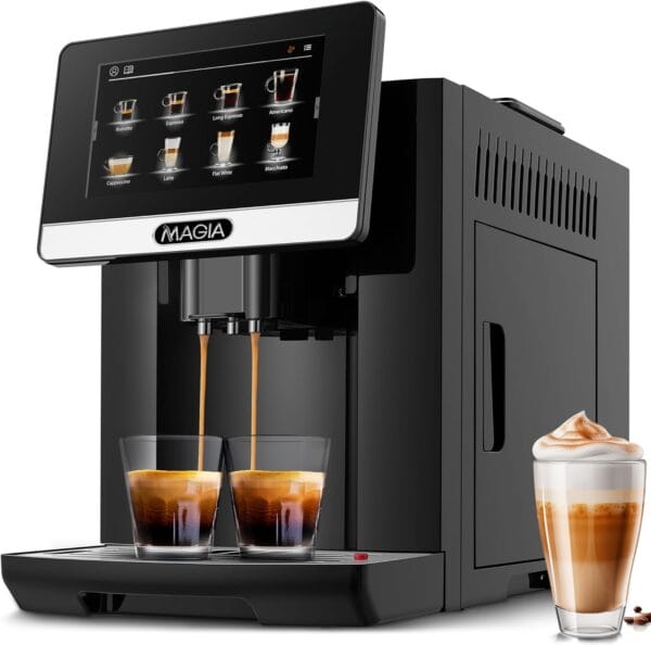 Zulay Magia Fully Automatic Espresso Machine With Grinder - 19 Customizable Coffee Options - Image 4