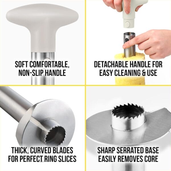 Zulay Pineapple Corer and Slicer with Triple Reinforced Stainless Steel - Image 4