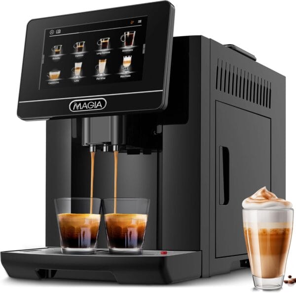 Zulay Magia Fully Automatic Espresso Machine With Grinder - 19 Customizable Coffee Options - Image 5