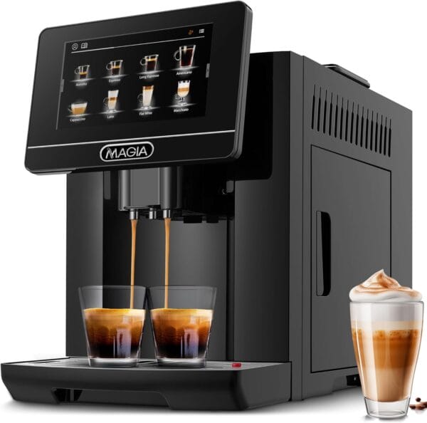 Zulay Magia Fully Automatic Espresso Machine With Grinder - 19 Customizable Coffee Options