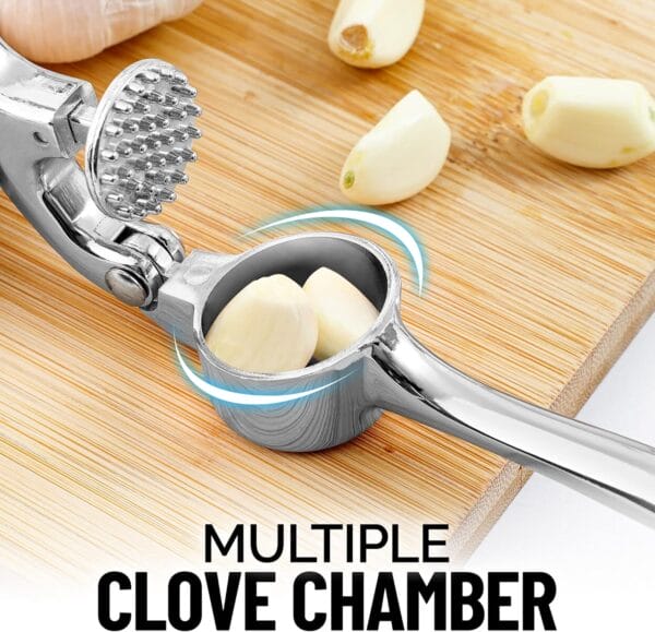 Zulay Kitchen Premium Garlic Press Set - Rust Proof & Dishwasher Safe Professional Garlic Mincer Tool - Image 3