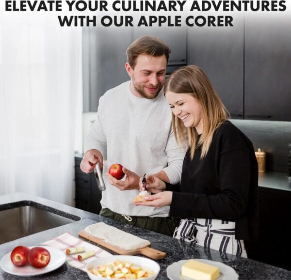 Zulay Kitchen Premium Apple Corer Tool - Ultra Sharp, Stainless Steel, Serrated Blades for Easy Coring - Image 3