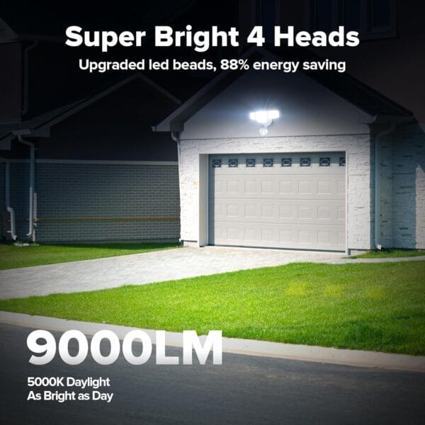 LUTEC 80W 9000LM LED Security Lights Motion Sensor Outdoor Lights - Image 2