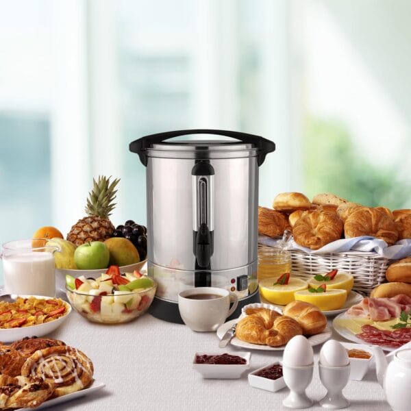 Zulay Commercial Coffee Maker 100 Cup Coffee Urn with Double-Wall Stainless Steel & Twist-Lock Lid - Image 2