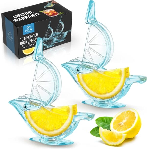 Zulay Cute Bird Lime Lemon Squeezer - Easy and Durable Glass Looking, Fun Lemon Gifts